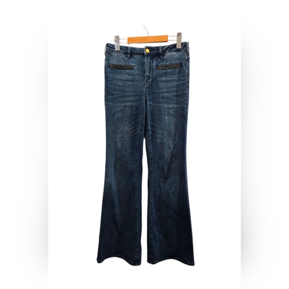 Pilcro and the Letterpress Dark Blue High Rise Jeans - Picture 9 of 11
